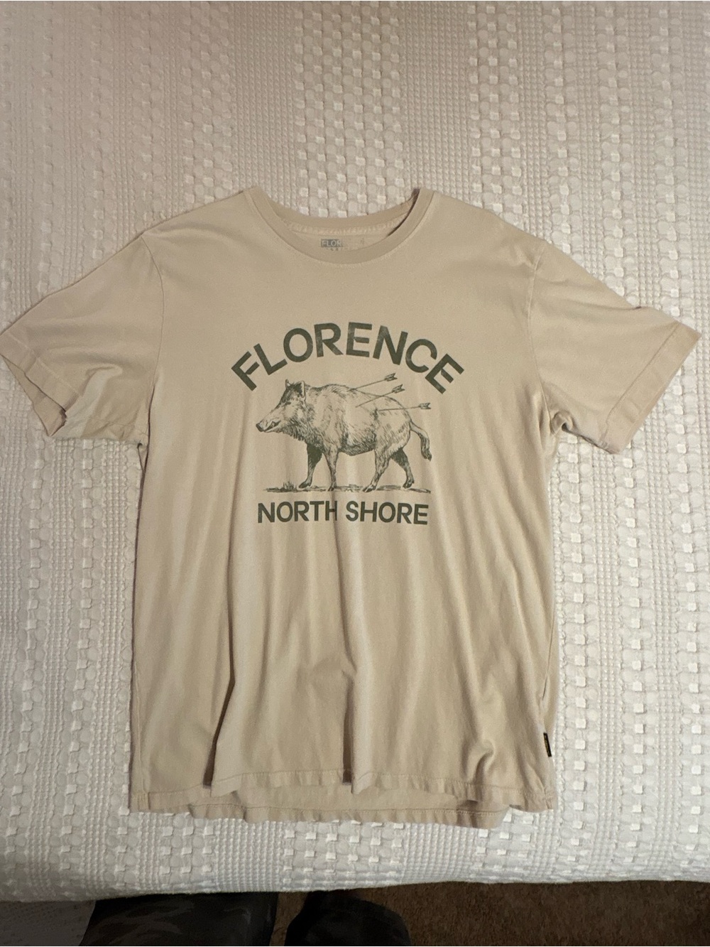 Florence Marine X North Shore Graphic Tee - Beige - Men’s Large